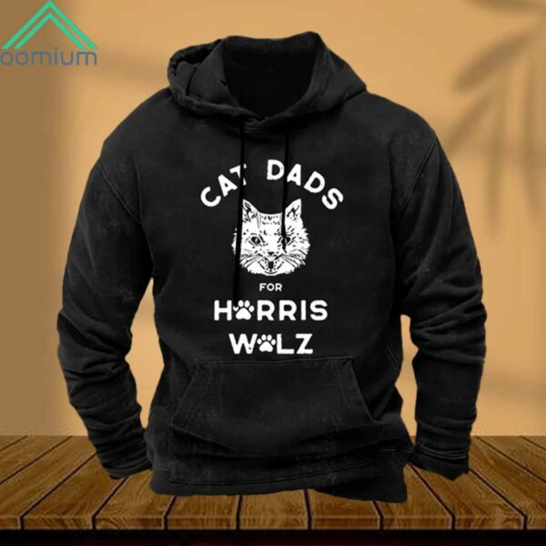 Cat Dads For Harris Walz Hoodie