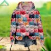 Colorful Cute Cats Embroidered Hoodie