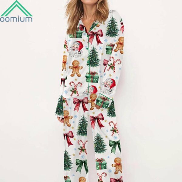 Coquette Christmas Satin Pajama Set