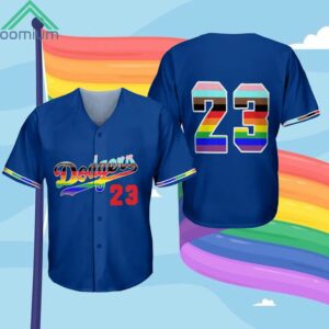 Custom Dodgers LGBTQ+Pride Baseball Jersey