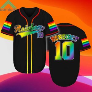 Customize Name Number Rainbow Pride Jersey