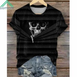 Dark Skeleton Crew Neck Shirt