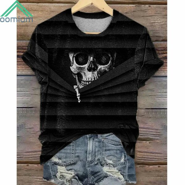 Dark Skeleton Crew Neck Shirt