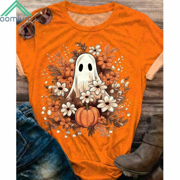 Fall Spooky Ghost Crew Neck Shirt