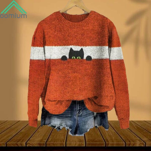 Funny Cat Knit Sweater