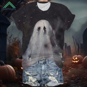 Ghost Print Halloween Shirt