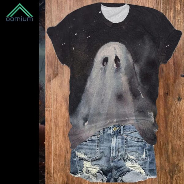 Ghost Print Halloween Shirt