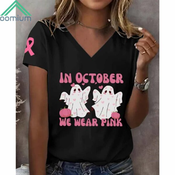 Ghosts In October We Wear Pink Shirt