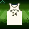 Giannis Brewers Basketball Jersey Giveaway 2024