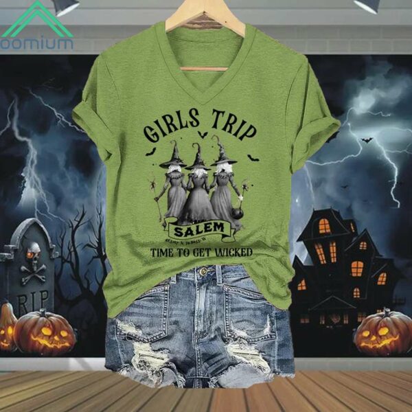 Girls Trip Time To Get Wicked V Neck Shirt