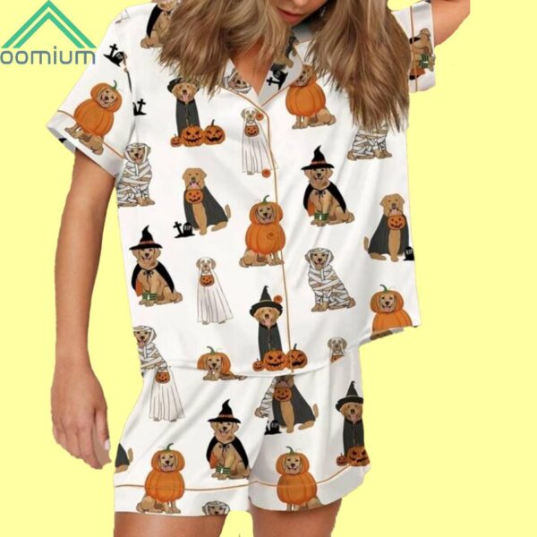 Golden Retriever Halloween Ghost Dogs Pajama Set