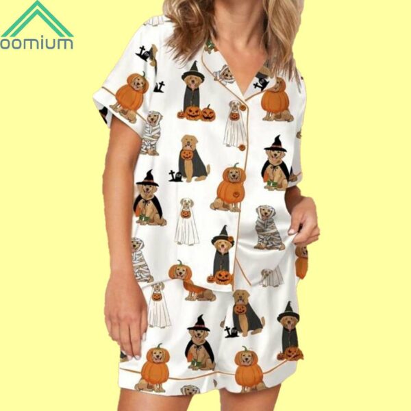 Golden Retriever Halloween Ghost Dogs Pajama Set