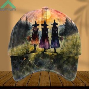 Halloween Artistic Witch Print Hat