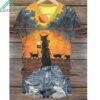 Halloween Black Witch Print Casual Shirt