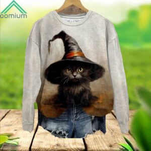 Halloween Cat Witch Sweetshirt