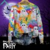 Halloween Colorful Ghost Print Sweatshirt