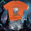 Halloween Ghost Whiskey Lover Drinking Print Shirt