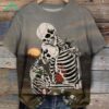 Halloween Hug Skull Crew Neck Shirt