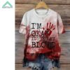 Halloween I'm Okay It's Not My Blood Print Casual Shirt