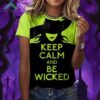 Halloween Keep Calm And Be Wicked Print Shirt