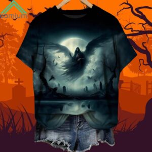 Halloween Moonlight Ghost Crew Neck Shirt