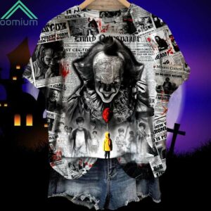 Halloween Print Casual Short Sleeve Shirt