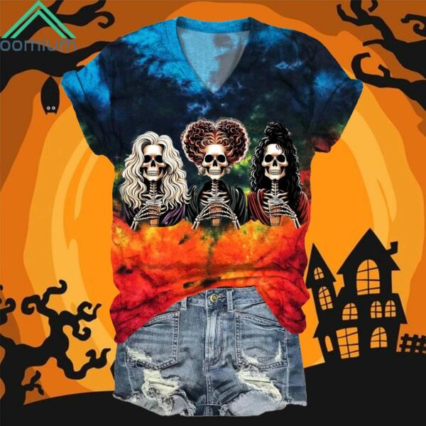 Halloween Printed Tie Dye Shirt