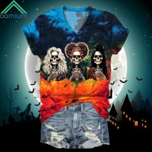 Halloween Printed Tie Dye Shirt