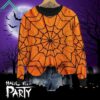 Halloween Spider Web Crochet Cozy Knit Sweater