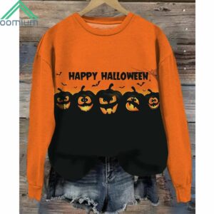 Happy Halloween Printed Sweatshirt