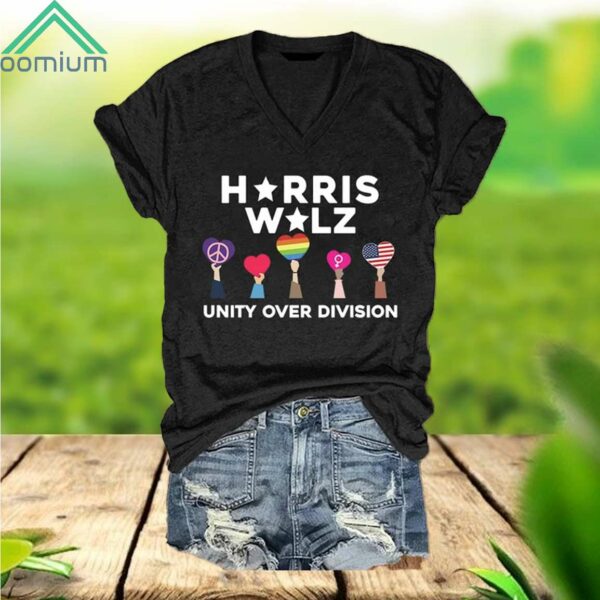 Harris Walz Unity Over Division Printed Shirt