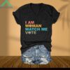 I Am Woman Watch Me Vote V Neck Shirt