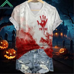 I'm Fine Bloody Halloween Shirt