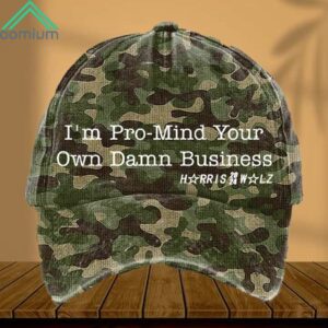 I'm Pro mind Your Own Damn Business Camouflage Harris Walz 2024 Hat