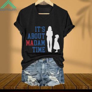 It's About Madam Time V Neck Shirt