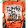 Just Waiting for Halloween Crew Neck Shirt