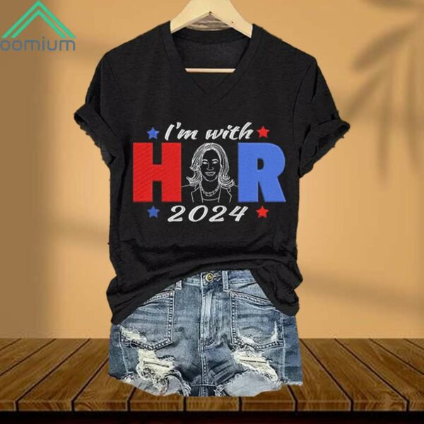 Kamala Harris I’m With Her 2024 V Neck Shirt