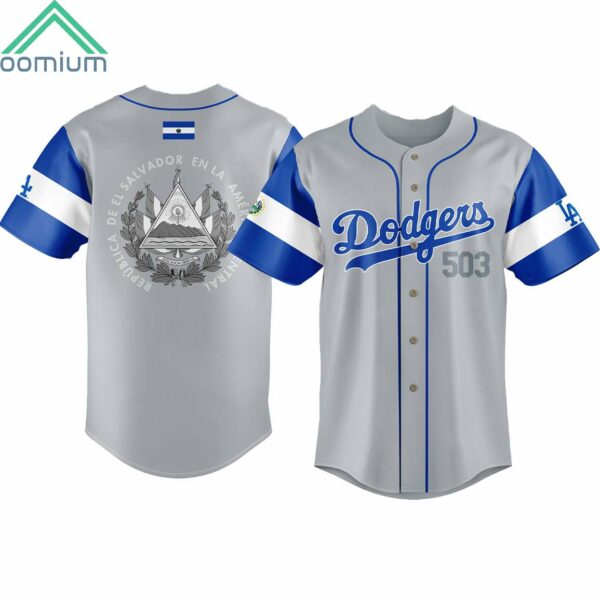 LA Dodgers Salvadoran Heritage Night Salvador Jersey