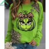 Leopard Pumpkin Print Sweatshirt