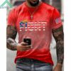 Men'S Red American Flag Fight Shirt