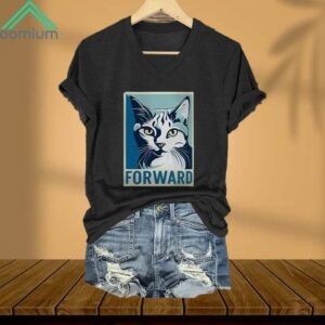 New Way Forward Cat V Neck Shirt