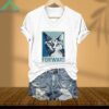 New Way Forward Cat V Neck Shirt