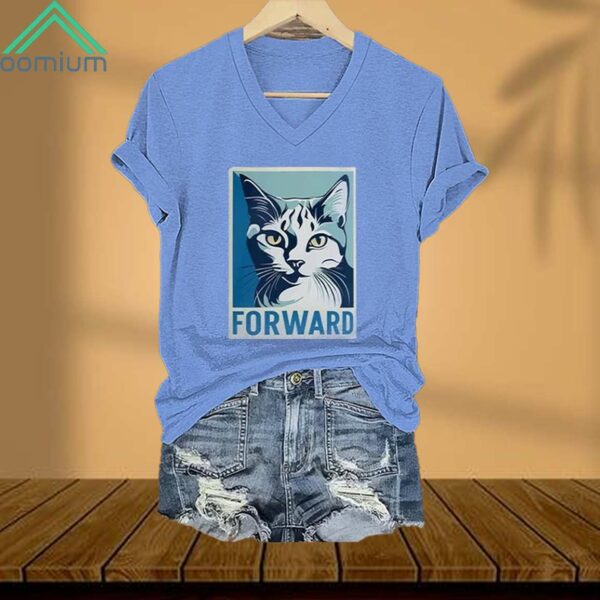 New Way Forward Cat V Neck Shirt