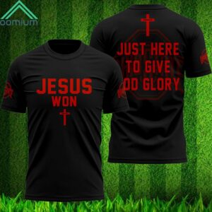 Ohio State Jesus Won Just Here To Give God Glory Shirt 2024