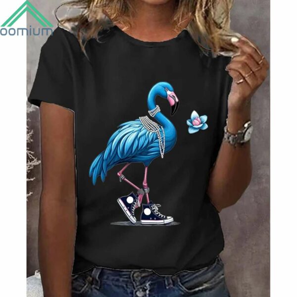 Pearl Necklace Canvas Shoes Flamingo Shirt