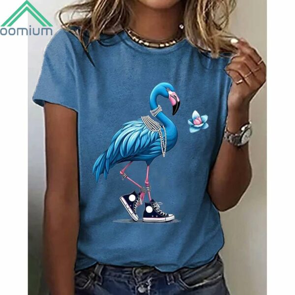 Pearl Necklace Canvas Shoes Flamingo Shirt