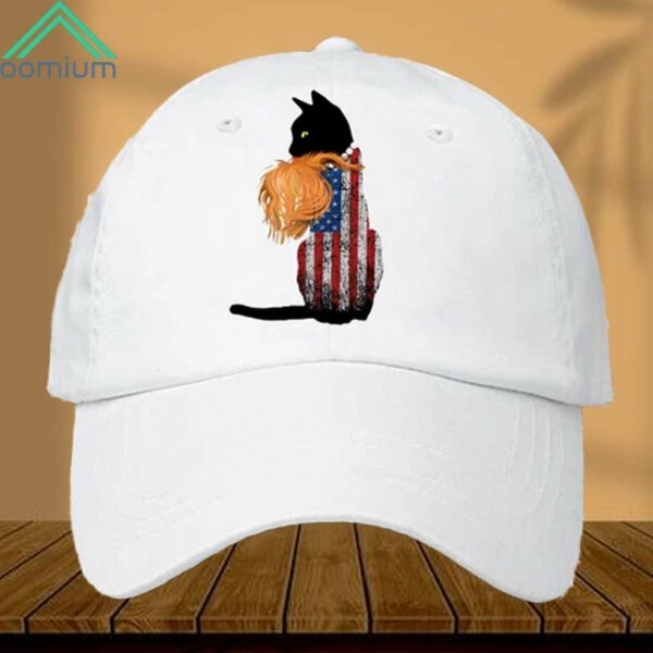 Pearl Necklace Flag Cat Ladies Hat