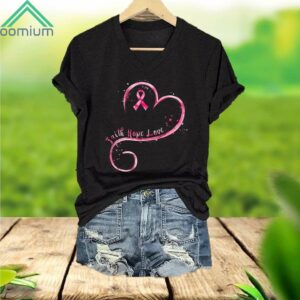 Pink Ribbon Breast Cancer Faith Hope Love Shirt