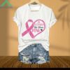 Pink Ribbon In October We Wear Pink V Neck Shirt