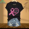 Pink Ribbon In October We Wear Pink V Neck Shirt